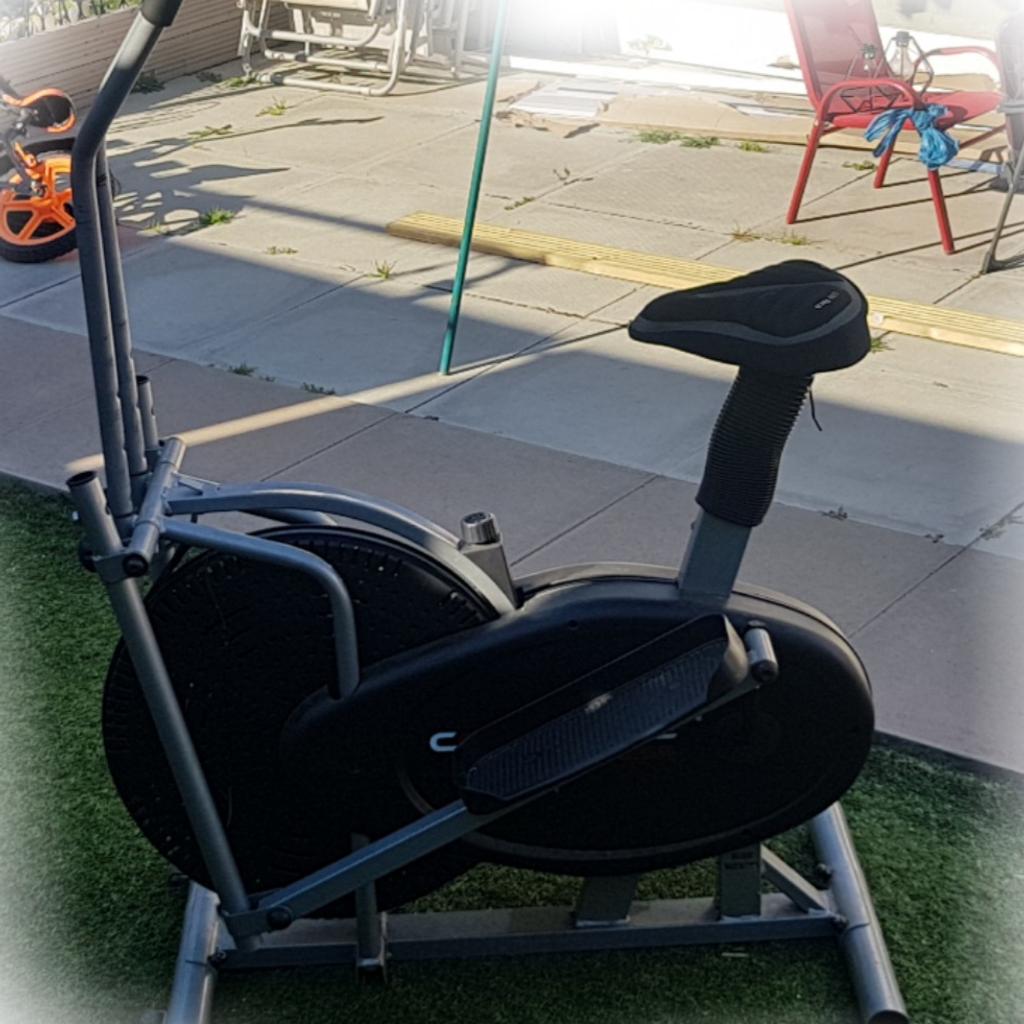 exercise bike and cross trainer