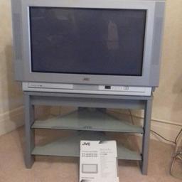 JVC 'Interi-Art' 28" colour TV set complete with handset and stand. In good working order. Cash/collection only from Porthcawl.