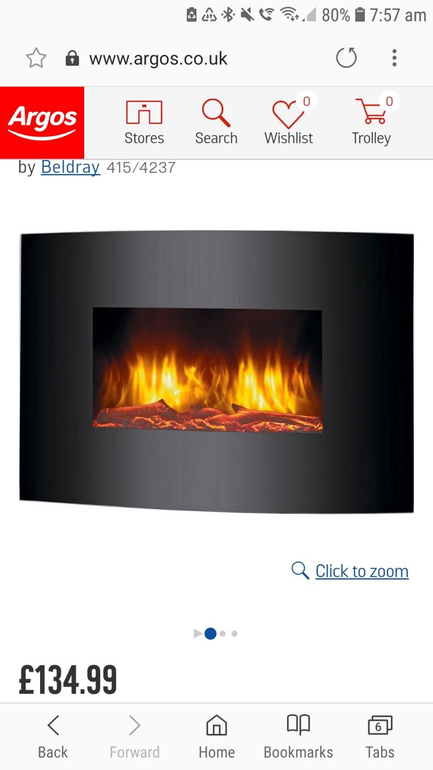 WALL MOUNTED ELECTRIC FIRE BELDRAY PALMA in WV14 Dudley für 45,00 £ zum