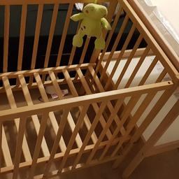 wood cot bed in very good condition. collection only.