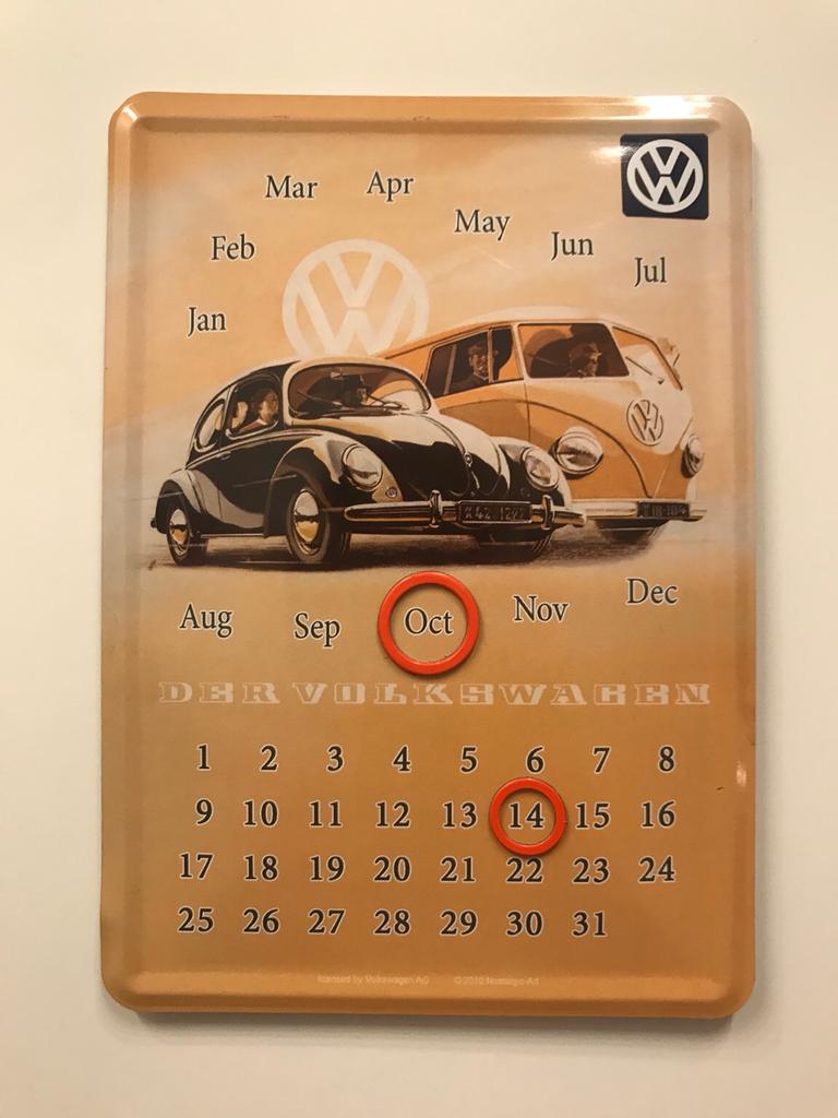 VW Volkswagen Kalender Bulli Käfer Magnetisch in 80686 München for €6.00 for sale  Shpock