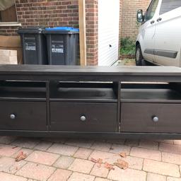 Large Tv unit. Good condition. A couple of minor scratches due to use. Selling as moved house and doesn't fit in new living room.
