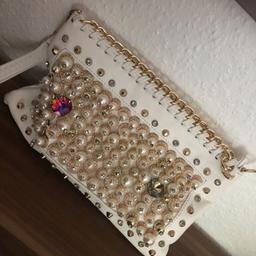 Handtasche mit Perlen (Leder)