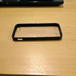 Hi this iPhone bump protector case it rubber on the sides with clear plastic back.
Enjoy!