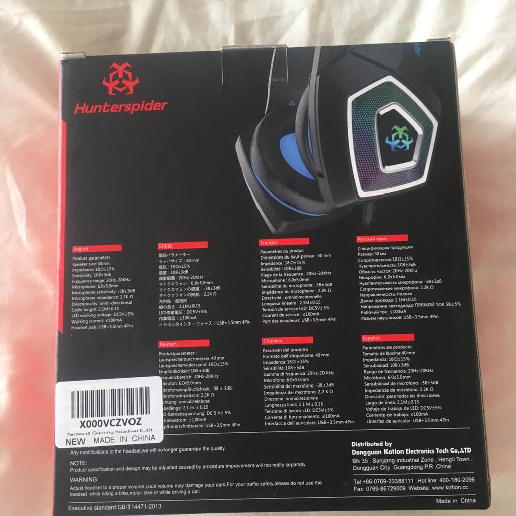 Hunterspider gaming headset in WV14 Dudley for £15.00 for sale Shpock