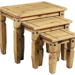 Corona Nest of Tables
Nest of Tables 660W x 420D x 535H . Distressed Solid Waxed Light Pine

brand new
07459733963