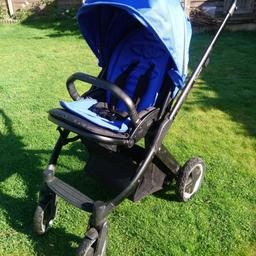 Used but in good condition
Some wear on stroller seat liner as per photo
Comes with stroller and carrycot option
Raincovers
Adaptors to enable use with a Maxi Cosi car seat
