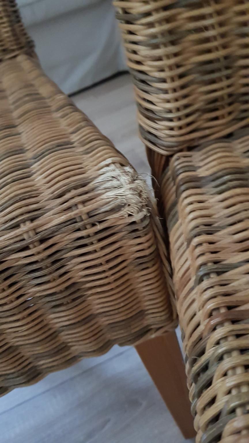 Wolf Möbel rattan Stühle (GEBRAUCHT) in 60388 Frankfurt am Main für 70