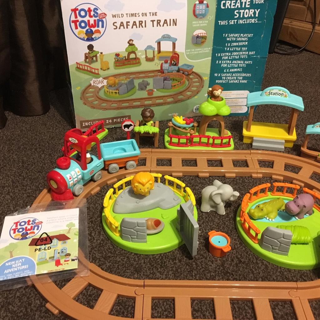 Chad valley tots town safari train shop playset