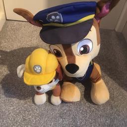 Large and small paw patrol teddy in good condition