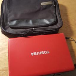 Toshiba satellite for sale in good working order.
Will need a battery as it only have power when it's connect to electricity. 
It's has Windows 10 .
And comes with a laptop bag.