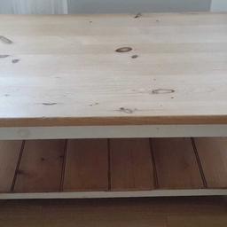 LARGE RUSTIC TWIST COFFEE TABLE WITH SHELF (SOLID PINE)

Solid and sturdy

Used and in great condition. Imperfections due to usage make it look more authentic. Looks like an updated antique.

Handy lower shelf for your papers and magazines.

Measurements: 121.5 cm x 90 cm x 48.5 cm Weight: 25 Kg