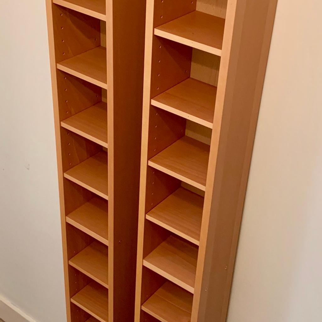 Two IKEA GNEDBY CD/DVD/Book shelved (Beech) in NW6 Camden for £10.00