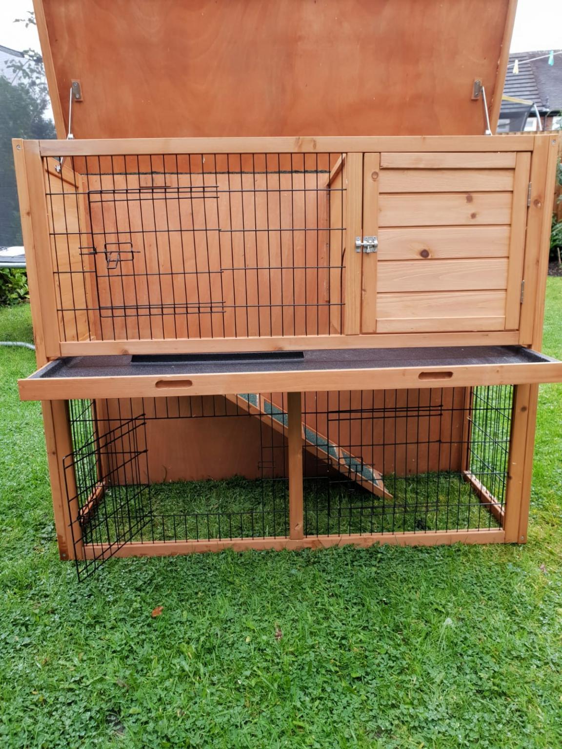 RABBIT HUTCH Deluxe Two Tier Hutch with Ramp in Great Sankey for £60.00