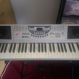 For sale is a big music electric or battery powered key board with stand good working condition, collection only please from Stainforth Doncaster, for £10.00