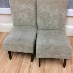 just the chairs. 
no table - sorry 
fabric 
good condition