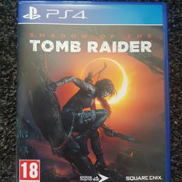 Shadow of the Tomb Raider.
PlayStation 4.

Condition is like new, game has been put into my console once and played until completion. Selling due to finishing the game.

Can post of buyer pays postage fees.