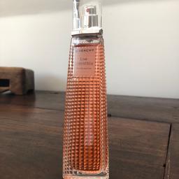Brand new, unused, Givenchy Live Irrésistible Eau de Parfum 75ml Perfume Fragrance.

Olfactory Family: Fruity Floral and Spicy.
Heart Notes: Spicy rose.
Base Notes: Amber accord.

Original retail price: £83 at John Lewis.