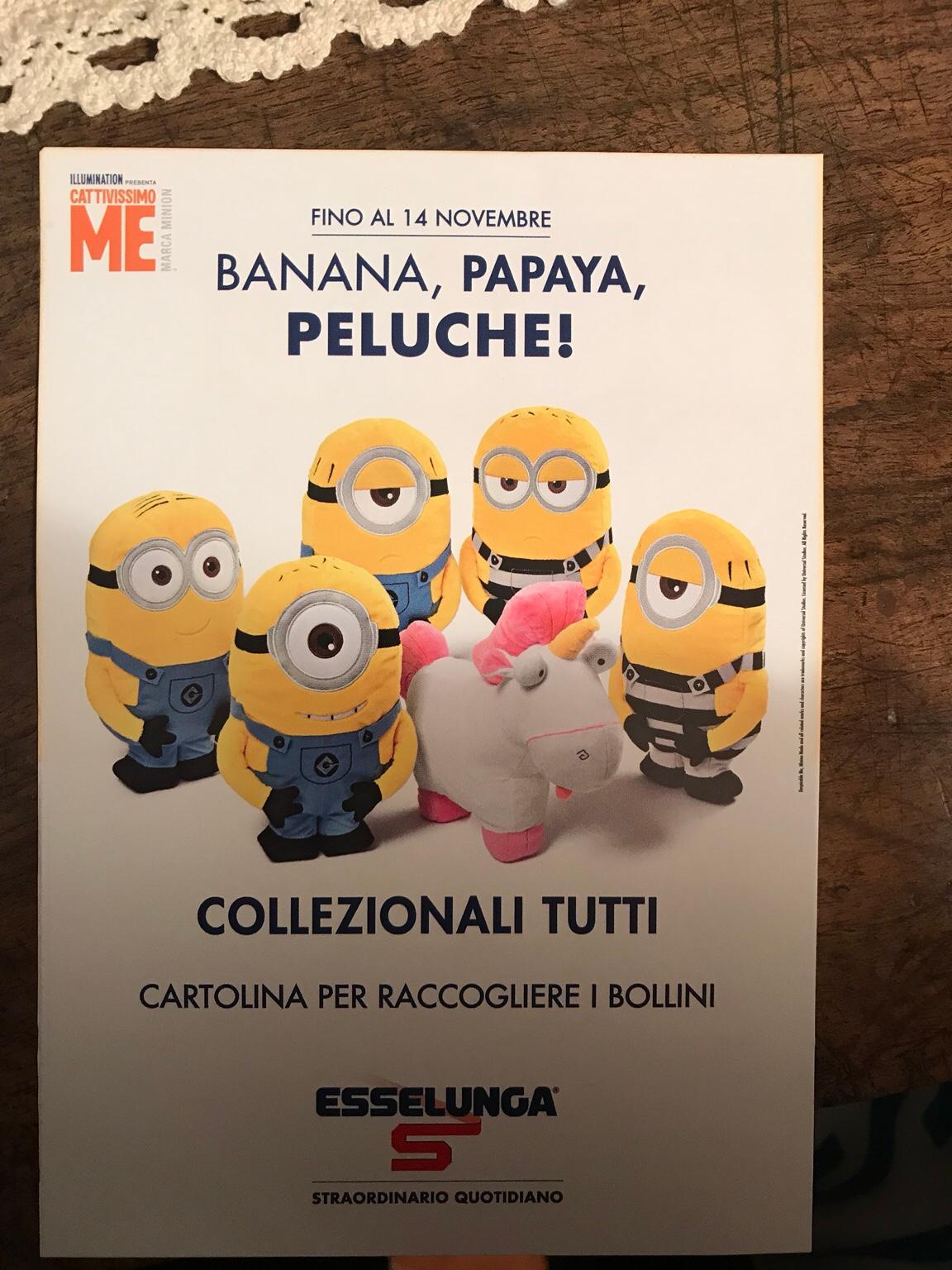 Peluche cheap minion esselunga