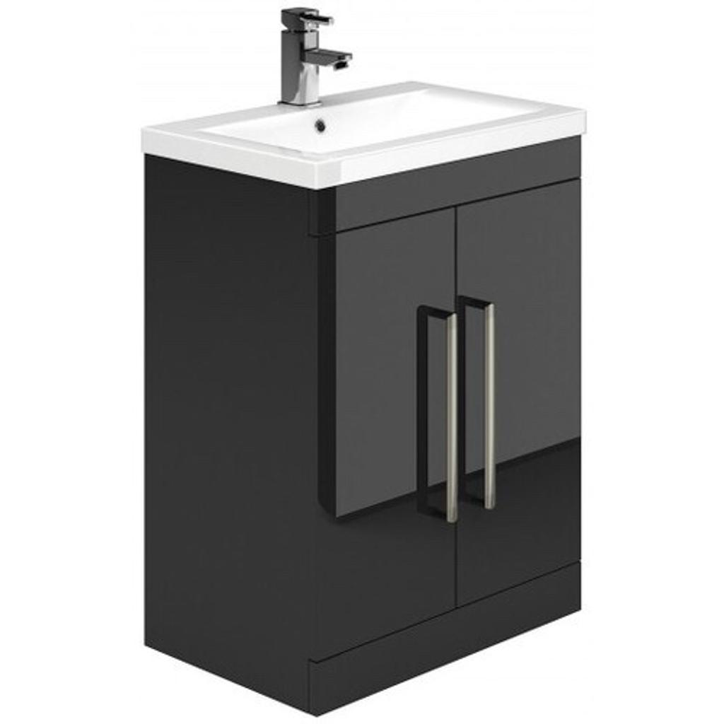 Black bathroom vanity unit with sink in London for £180.00 for sale ...
