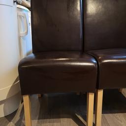 good condition there are a few marks from were but overall really good solid chairs. welcome to come and view. open to offers.