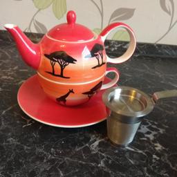 Schöne Teekanne mit passender Tasse u Teefilter max 3 mal benutzt