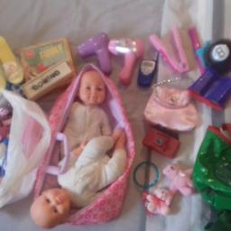 Free box of various toys. (dolls/clothes/accessories) plus others.
collection only. Dress up shoes 