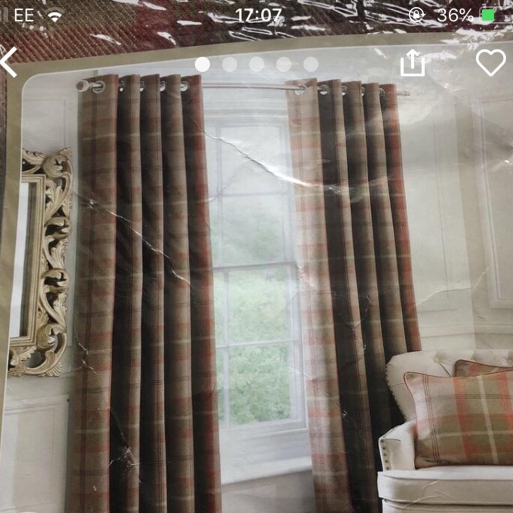 Dunelm highland Rust curtains + 4 cushion in B67 Sandwell for £100.00