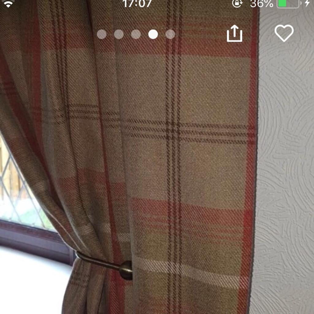 Dunelm highland Rust curtains + 4 cushion in B67 Sandwell for £100.00