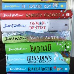 10 David Walliams books, 7 are hard back, 3 paperback, all used