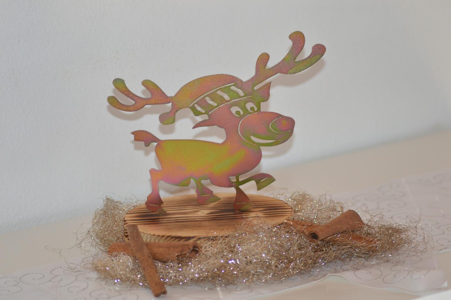 Weihnachtsdeko Metallfigur Elch rostig klein in 5141 Moosdorf für 17,00