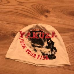 Sehr gut erhaltene Yakuza Mütze in weiß 
Frisch gewaschen und nur wenige Male getragen.