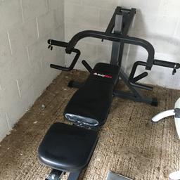 Bodymax leverage multi press, in as new condition, little used, Olympic sleeves can be removed and 1” standard weights can be used. Lovely smooth well built piece of kit.