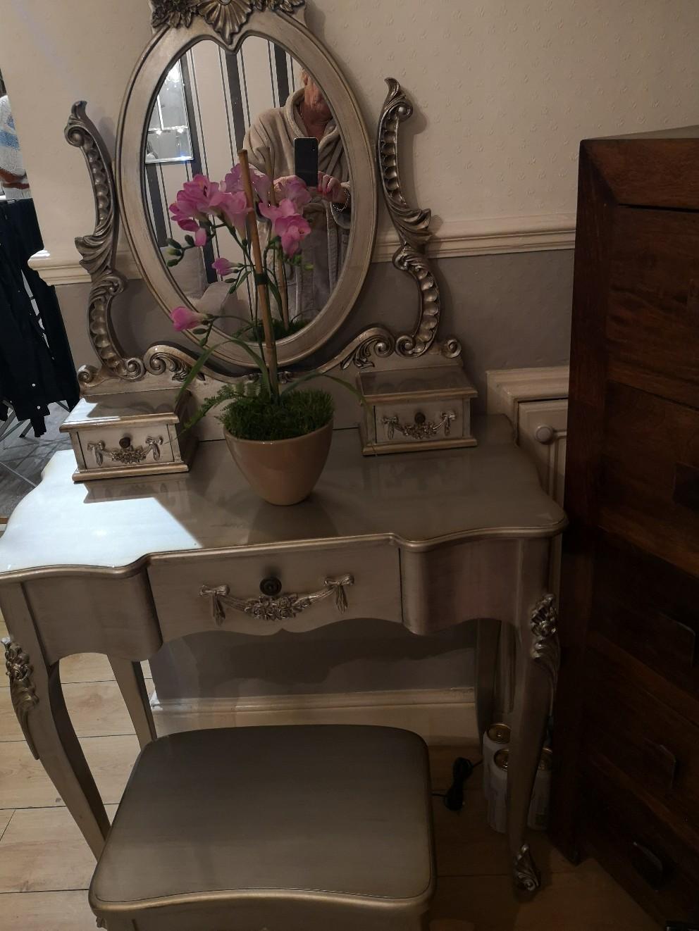 Dunelm Toulouse Silver Dressing Table a in London Borough of Havering
