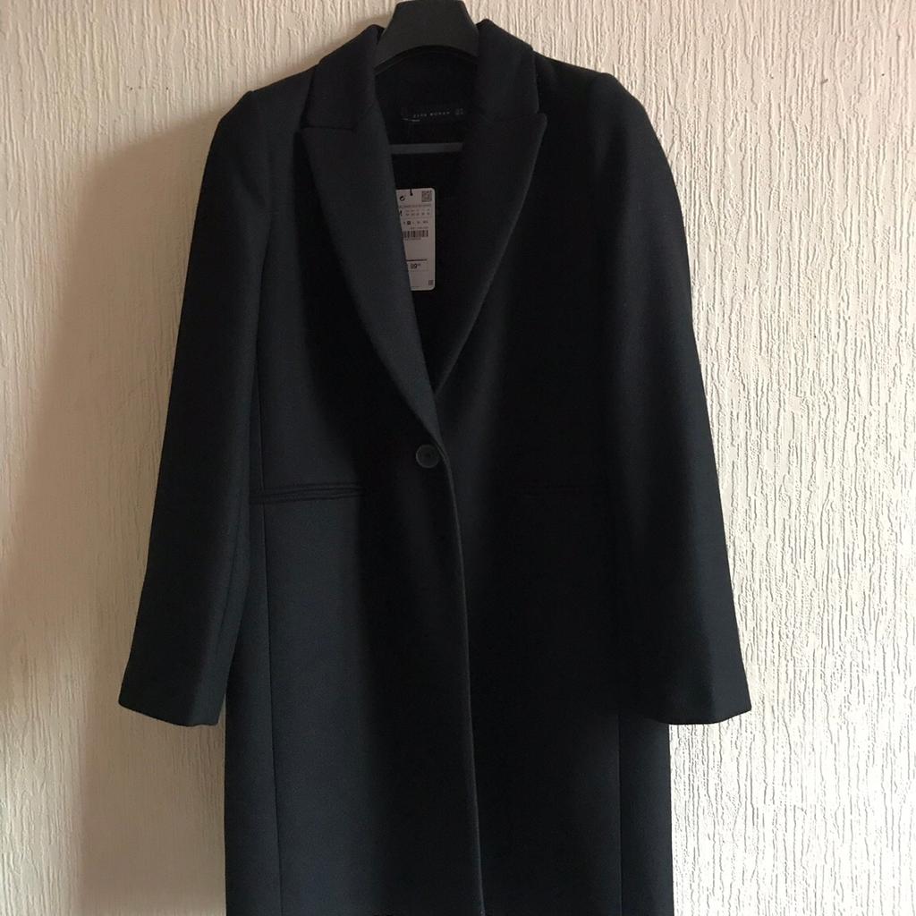 Black coat women zara clearance