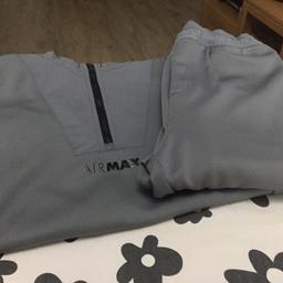 Nike track suit grey top with hood hardly been worn