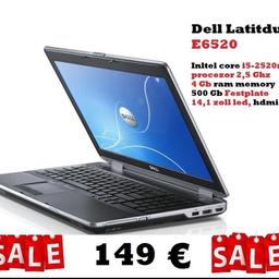 Dell Latitude E6520
Cpu: I5- 2520M@2,50GHz
Ram: 4 GB
Hdd: 320 GB
HDMI, VGA, SD Card, USB.
PREIS: 149 €
6 Monaten Garantie