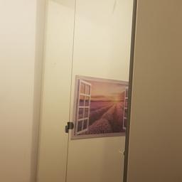two door Ikea closet in a good condition side mirror chipped little bit but it looks fine