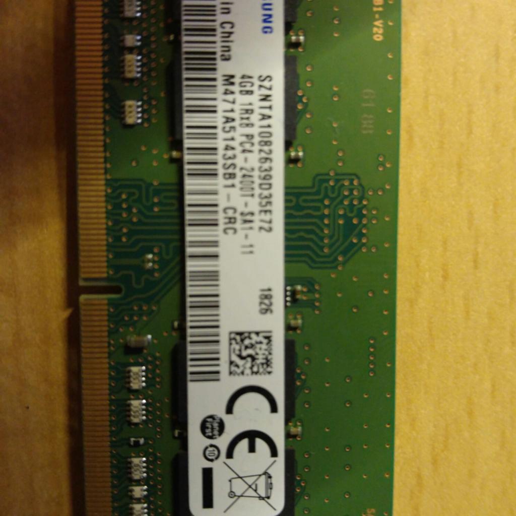 DDR4 SODIMM 4GB 1Rx8 PC4-2400T-SA1-11 in 57537 Wissen für 20,00 € zum ...