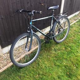 Shimano Black Knight mountain bike 26 inch wheels , luggage rack , dual gripshifts good useable condition