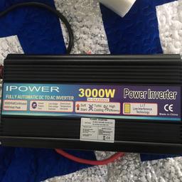Brand new power inverter goes from 3000W to 6000W Max . Never been used before , still in the box .