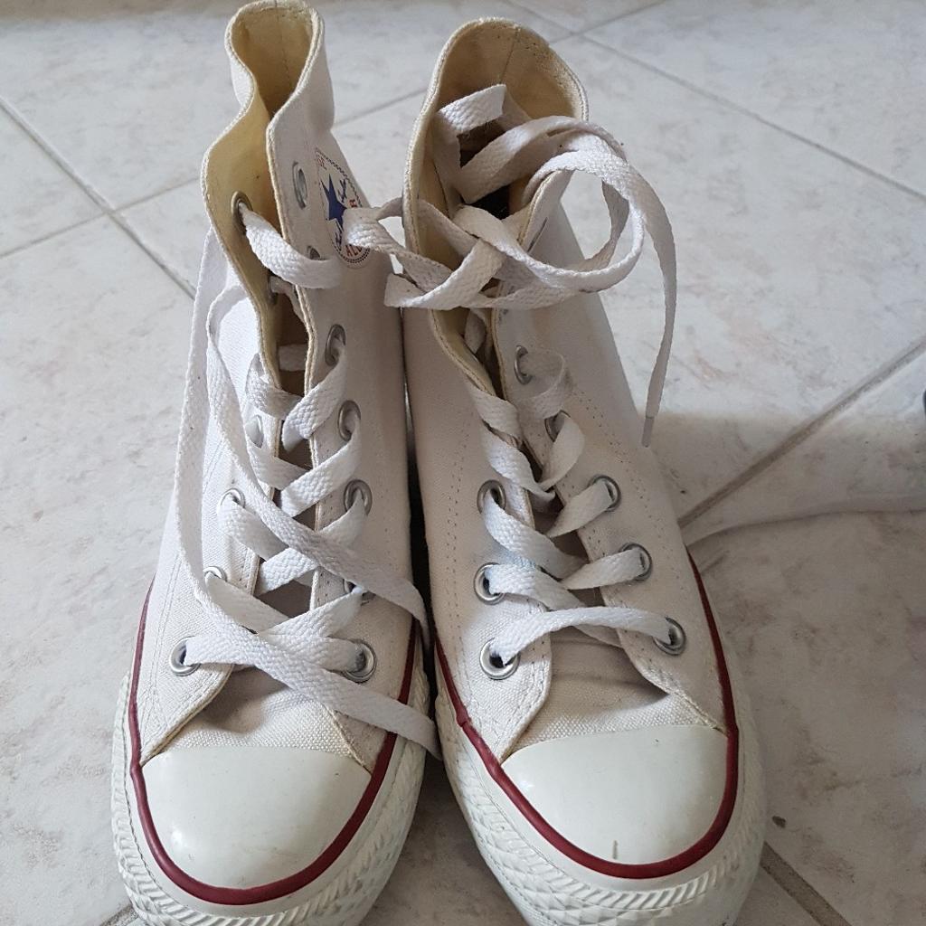 Converse all star cheap bianche con zeppa interna