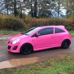 For sale

2014 Corsa 1.4SRI

58k
12 months MOT
One of a kind, painted inside and out in hot pink (not a wrap) with metallic black roof and Rotogrid alloys
Too many extras to list, my brother customised this car for his missus but she is having another child so needs something larger

No timewasters please, the price is 3995 so please don't expect to offer half and get a response. Car is located in Shifnal, West Midlands

Please telephone 07305-518780 with your enquiries