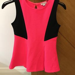 Age 9-10yrs girls pink and black river island top. Excellent condition