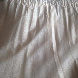 pair of curtains, used, beige with ties - 60"W x 69"Drop (152x175). Collection in person only.