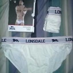 Lonsdale Men's Briefs 2-pack XL white, brand new