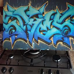 Graffiti canvas for boys room in excellent condition.