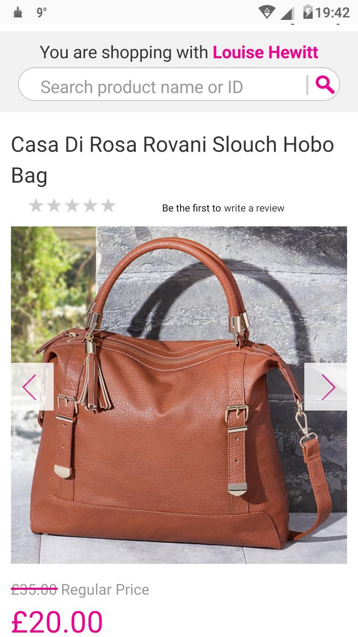 Casa Di Rosa rovani slouch hobo bag in WS10 Walsall for 20.00 for