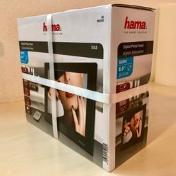 Ganz neu, war ein dopple Geschenk, nicht geöffnet
Hama Digitaler Bilderrahmen, made in Deutschland
Model n. 8SLB
Prise 99,95 € auf Amazon,
Bildformat 8“-20.32 cm
Maße 20 x 5,6 x 16,5 cm
Auflösung 1024x768
Slim design
Memory card SD / SDHC / MMC
USB 2.0 Verbindung
Inkl. Kalender / Uhr