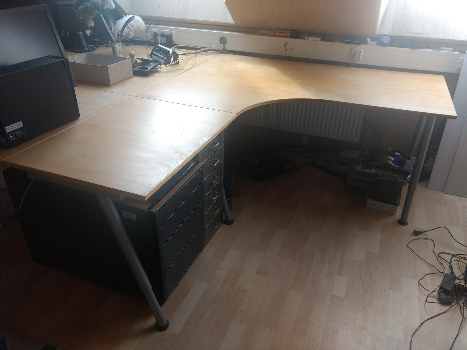 Ikea Galant Schreibtisch Anbau 60x80 Birke in 64839 Münster (Hessen